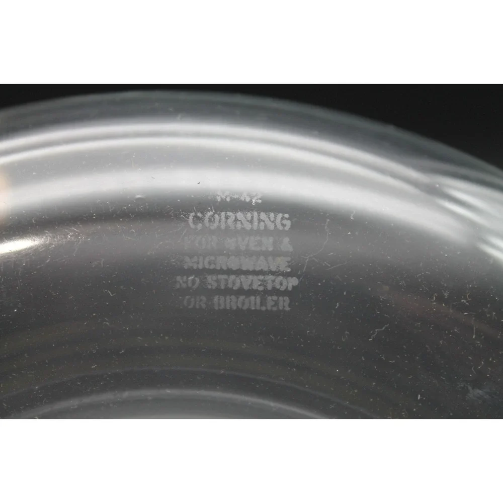 Pyrex Microwave Ring Mold M-42 2 Qt Clear Glass Tube Pan with Box Vintage France